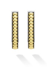 LAGOS Signature Caviar Two-Tone Linear Hoop Earrings