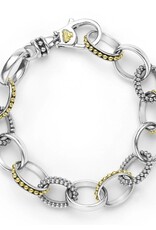 LAGOS Signature Caviar Large Two-Tone Caviar Link Bracelet