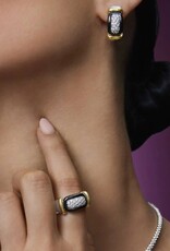 LAGOS Black Caviar Black Ceramic Diamond Huggie Earrings