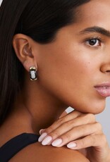 LAGOS Black Caviar Black Ceramic Diamond Huggie Earrings