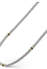 LAGOS Black Caviar Two-Tone Black Ceramic Caviar Diamond Necklace