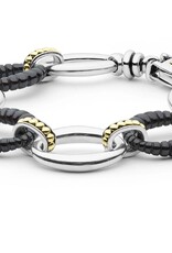 LAGOS Black Caviar Two-Tone Black Ceramic Link Bracelet