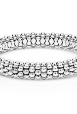 LAGOS Black Caviar Two-Tone Black Ceramic Diamond Caviar Bracelet | 9mm