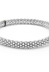 LAGOS Black Caviar Two-Tone Black Ceramic Station Diamond Bracelet | 6mm