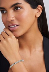 LAGOS Black Caviar Two-Tone Black Ceramic Station Diamond Bracelet | 6mm