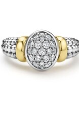 LAGOS Signature Caviar Two-Tone Oval Caviar Diamond Ring