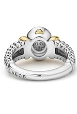 LAGOS Signature Caviar Two-Tone Oval Caviar Diamond Ring