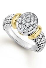 LAGOS Signature Caviar Two-Tone Oval Caviar Diamond Ring