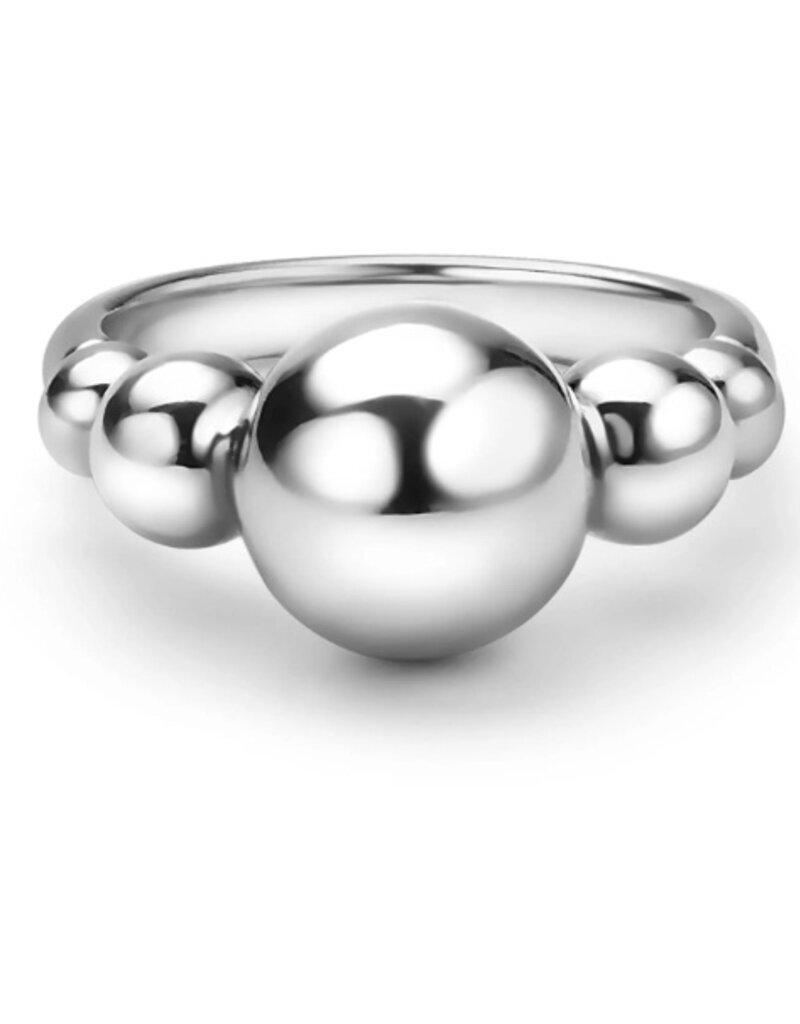 LAGOS Caviar Bubbly Silver Beaded Ring