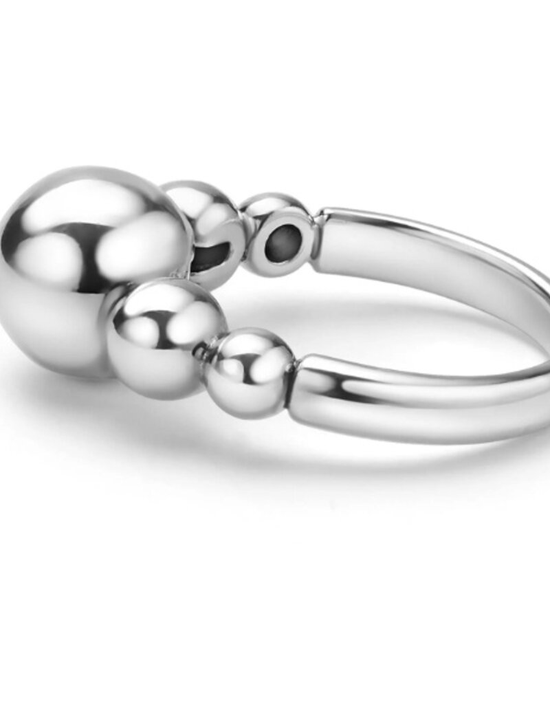 LAGOS Caviar Bubbly Silver Beaded Ring