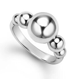 LAGOS Caviar Bubbly Silver Beaded Ring