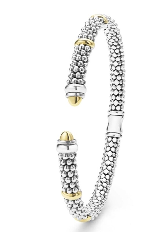 LAGOS Signature Caviar Two-Tone Caviar Versa Torque Bracelet