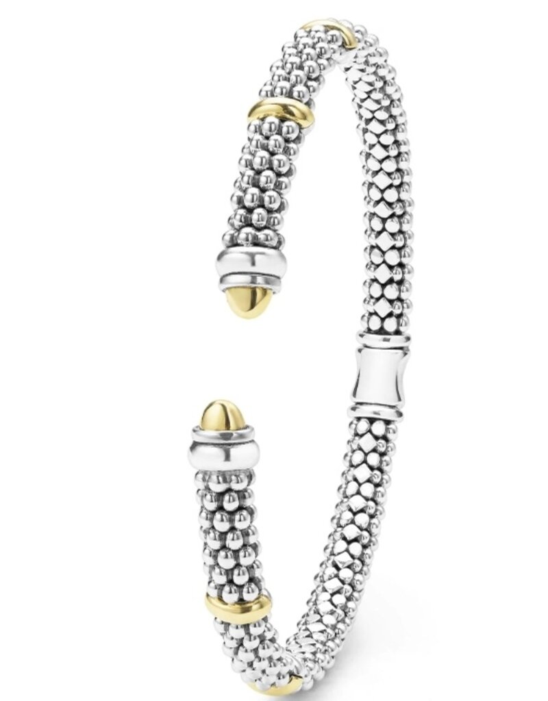 LAGOS Signature Caviar Two-Tone Caviar Versa Torque Bracelet