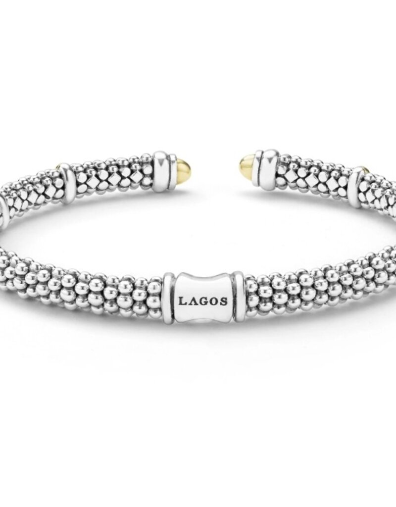LAGOS Signature Caviar Two-Tone Caviar Versa Torque Bracelet