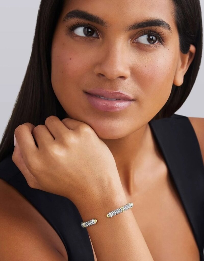 LAGOS Signature Caviar Two-Tone Caviar Versa Torque Bracelet