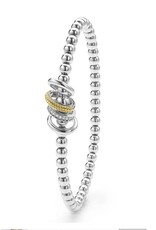 LAGOS Caviar Lux Two-Tone Four Ring Diamond Stretch Bracelet