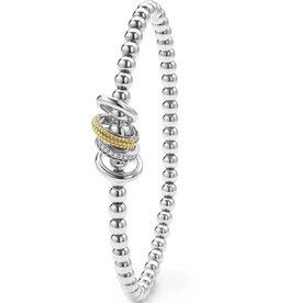 LAGOS Caviar Lux Two-Tone Four Ring Diamond Stretch Bracelet