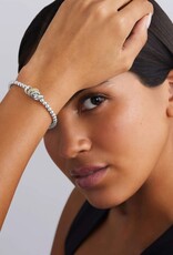 LAGOS Caviar Lux Two-Tone Four Ring Diamond Stretch Bracelet