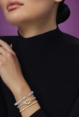 LAGOS Signature Caviar Two-Tone Interlocking Diamond Stretch Bracelet
