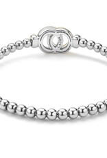 LAGOS Signature Caviar Two-Tone Interlocking Diamond Stretch Bracelet