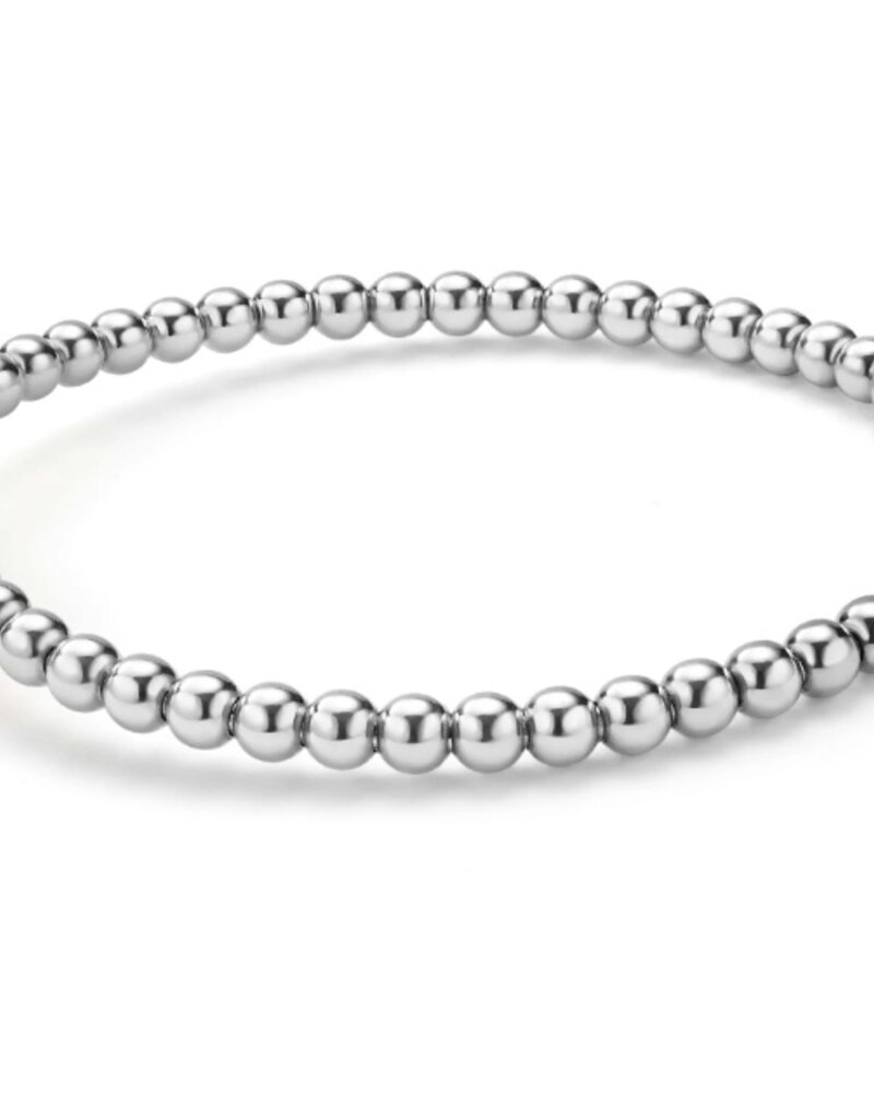 LAGOS Signature Caviar Two-Tone Interlocking Diamond Stretch Bracelet