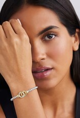 LAGOS Signature Caviar Two-Tone Interlocking Diamond Stretch Bracelet