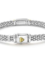 LAGOS Black Caviar Two-Tone Black Ceramic Diamond Caviar Bracelet | 6mm