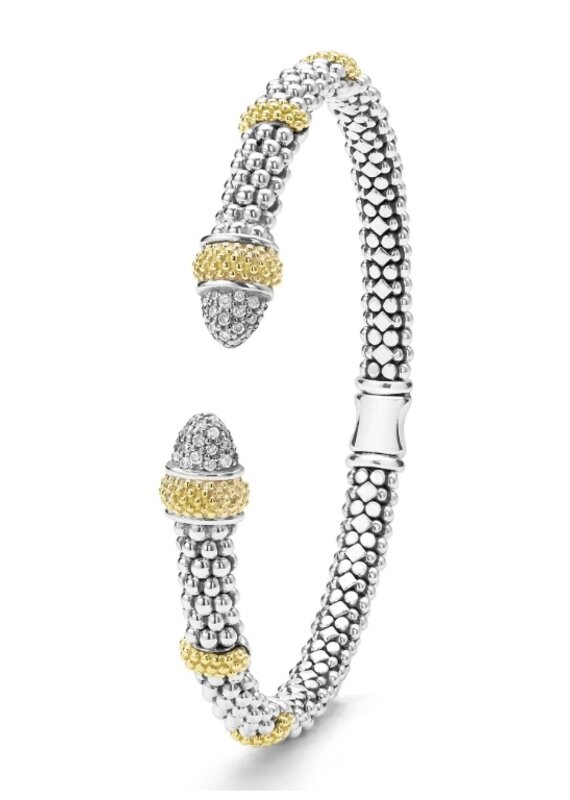 LAGOS Caviar Luxe Diamond 5mm Versa Toruqe Bracelet