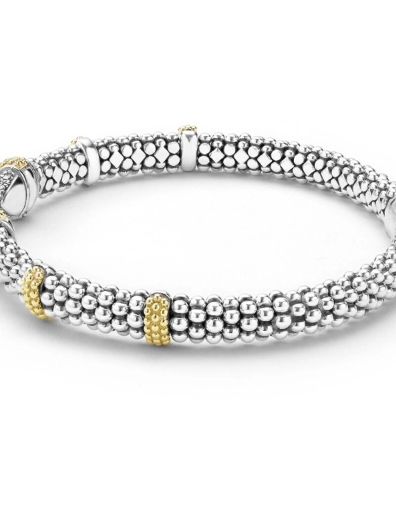 LAGOS Caviar Luxe Diamond 5mm Versa Toruqe Bracelet