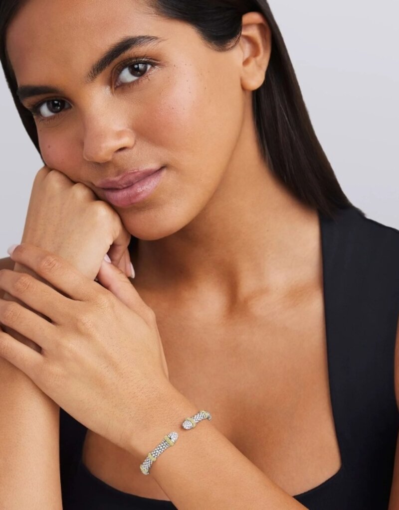 LAGOS Caviar Luxe Diamond 5mm Versa Toruqe Bracelet