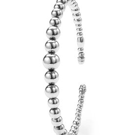 LAGOS Caviar Bubbly Silver Beaded Cuff Bracelet