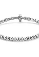 LAGOS Signature Caviar Two-Tone Caviar Cross Stretch Bracelet