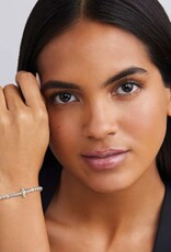 LAGOS Signature Caviar Two-Tone Caviar Cross Stretch Bracelet