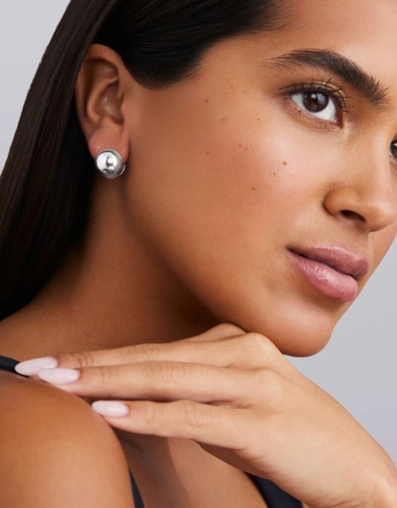 LAGOS Caviar Bubbly Silver Round Huggie Earrings