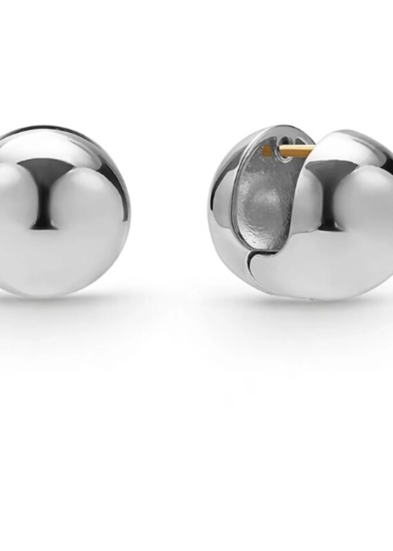 LAGOS Caviar Bubbly Silver Round Huggie Earrings