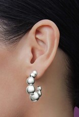 LAGOS Caviar Bubbly Silver Beaded Hoop Earrings