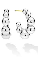 LAGOS Caviar Bubbly Silver Beaded Hoop Earrings