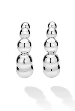 LAGOS Caviar Bubbly Silver Beaded Hoop Earrings