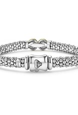LAGOS Derby Two-Tone Caviar Buckle Diamond Bracelet | 9mm