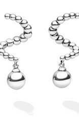 LAGOS Caviar Bubbly Silver Beaded Statement Drop Earrings