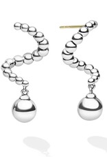 LAGOS Caviar Bubbly Silver Beaded Statement Drop Earrings