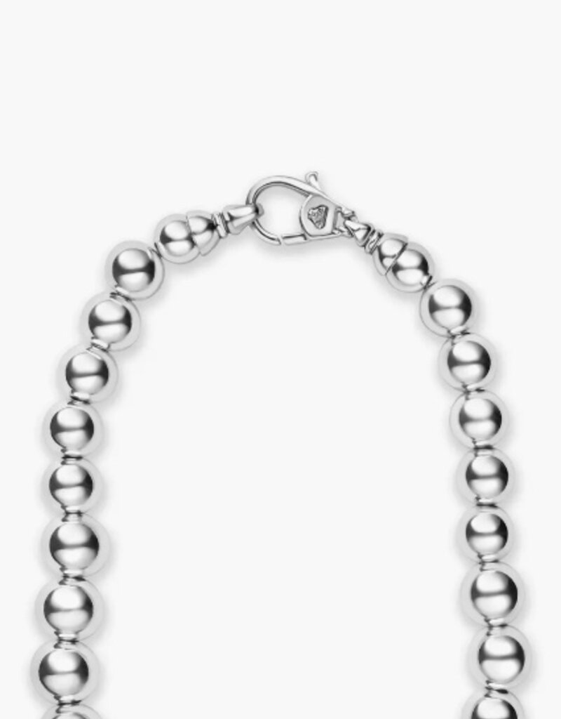 LAGOS Caviar Bubbly Silver Graduated Bead Necklace