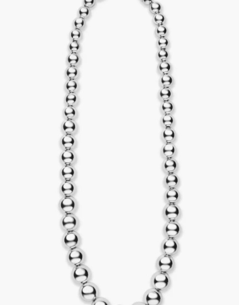 LAGOS Caviar Bubbly Silver Graduated Bead Necklace