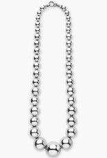 LAGOS Caviar Bubbly Silver Graduated Bead Necklace