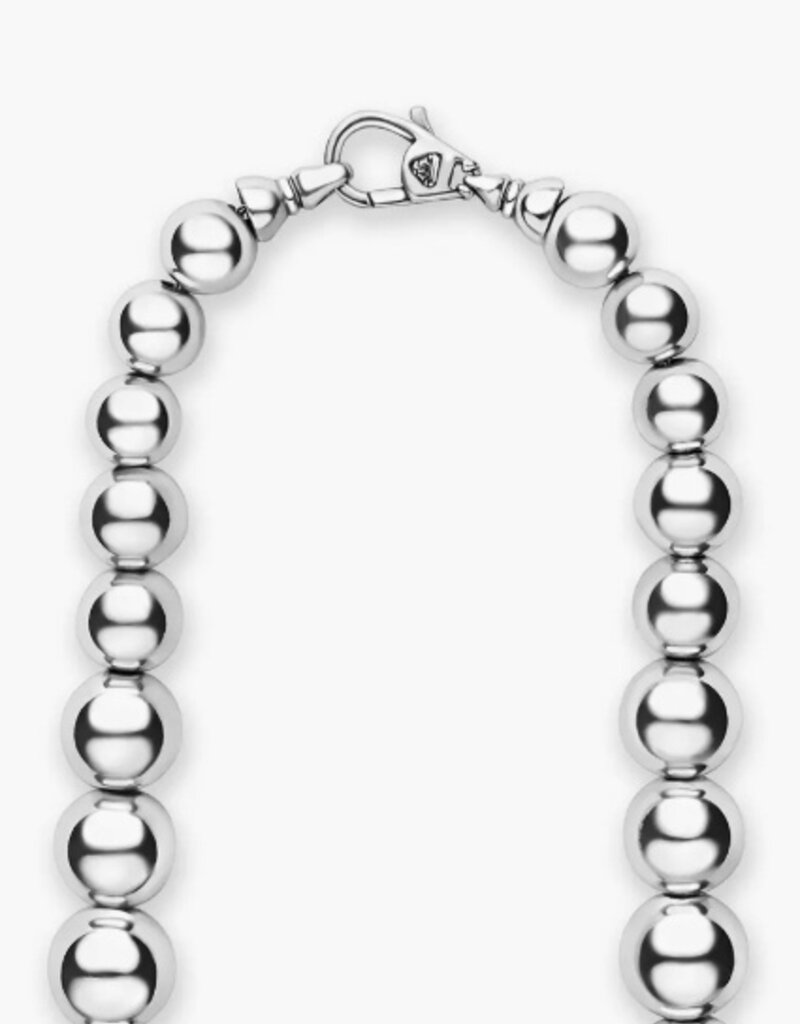 LAGOS Caviar Bubbly Silver Graduated Bead Necklace