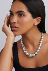 LAGOS Caviar Bubbly Silver Graduated Bead Necklace