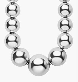 LAGOS Caviar Bubbly Silver Graduated Bead Necklace