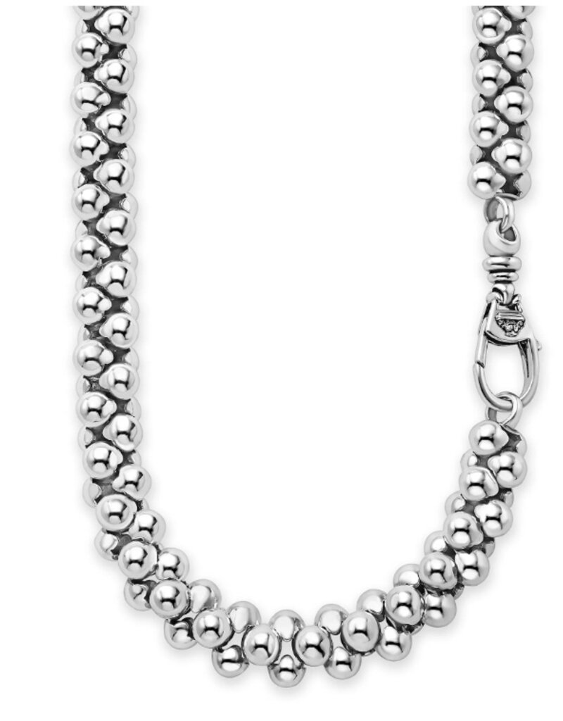 LAGOS Caviar Bubbly Silver Beaded Necklace