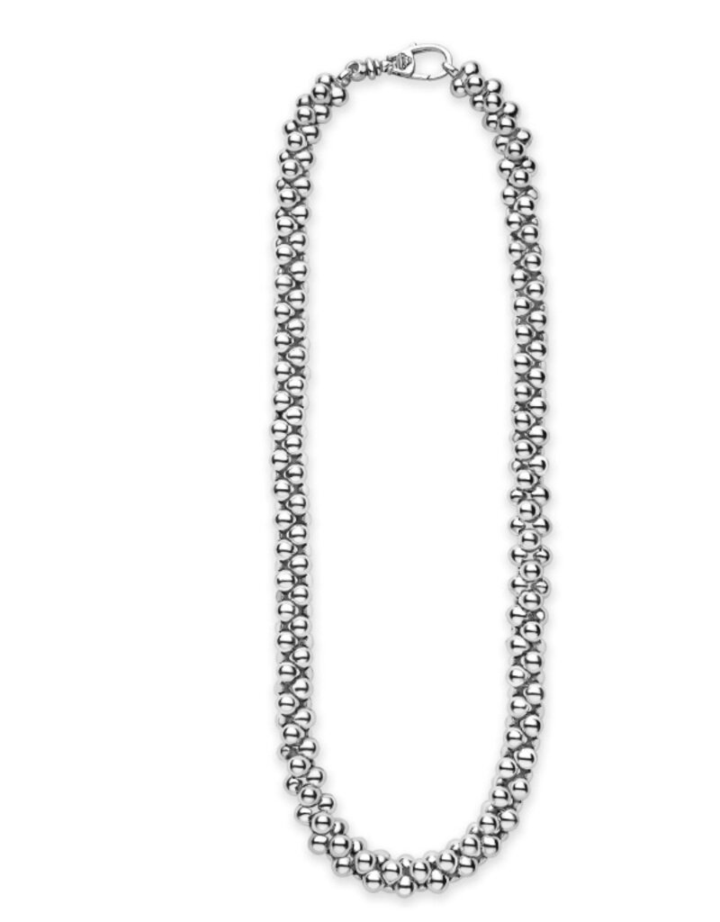 LAGOS Caviar Bubbly Silver Beaded Necklace