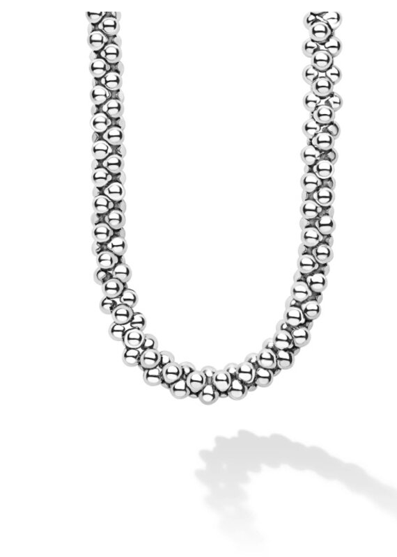 LAGOS Caviar Bubbly Silver Beaded Necklace